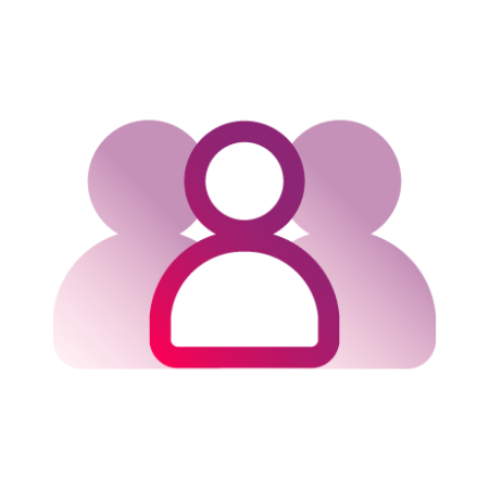 Icon of group of people representing leadership soft skills
