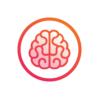 Brain icon to show that microlearning helps users build critical thinking and reasoning skills.